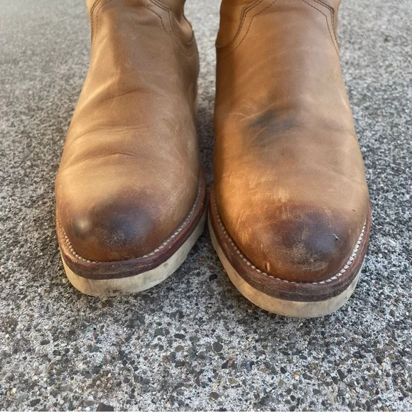 Tecovas Leather Boots Cowboy Ranch Wear Men’s Size 11.5 D Wheat Tan Vibram Sole - Picture 2 of 16